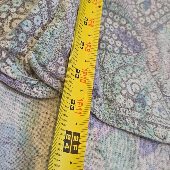 Vintage 90s Gotcha Button Down Shirt Purple Green Abstract Floral Skater Medium - Picture 14 of 14